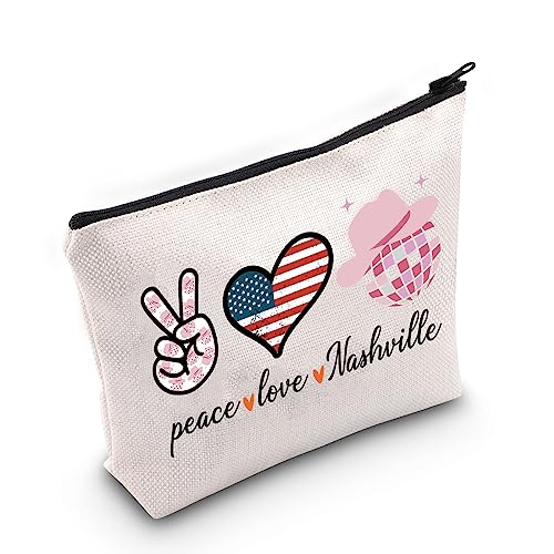 Nashville Geschenk Nashville City Thema Make-up Tasche Nashville Reisetasche für Nashville Liebhaber Nashville Souvenir für Reisende Touristen, U.peace Nashville, Kosmetiktaschen von TSOTMO