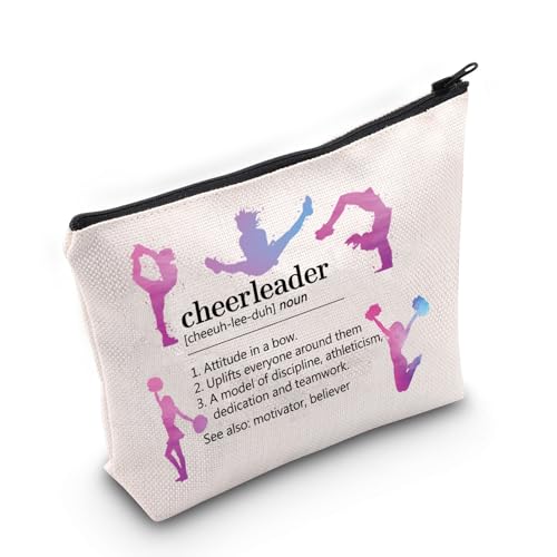 TSOTMO Cheerleader-Geschenk, Cheerleader-Reißverschlusstasche, Kosmetiktasche für Cheerleader, Cheerleader-Geschenk, Cheerleader-Geschenk, U.Cheeuh, Kosmetiktaschen von TSOTMO