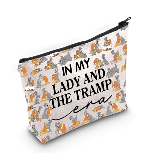 TSOTMO Make-up-Tasche für Damen und Stolper; Geschenk für Paare, Cartoon-Paare, Geschenk für Hundeliebhaber, WDW-Geschenk, TRAMP ERA Tasche, Kosmetiktaschen von TSOTMO