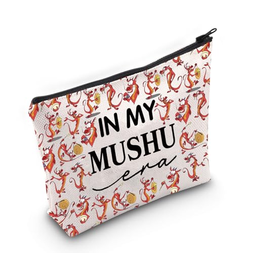 TSOTMO Mushu Dragon Merchandise Geschenk Cartoon Drache Reißverschluss Make-up Tasche für Drachen-Fans Dragon WDW Urlaub Kulturbeutel, Mushu-Tasche, Kosmetiktaschen von TSOTMO