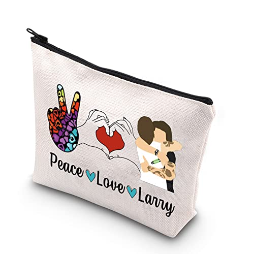 TSOTMO Make-up-Tasche für Musikbegeisterte, Frieden, Liebe, Larry, Zitat, Geschenk für Frauen, mit Reißverschluss, Beige, Peace Love Larry TSOTMO Make-up-Tasche für Musikbegeisterte, Frieden, Liebe, Larry, Zitat, Geschenk für Frauen, mit Reißverschluss, Beige, Peace Love Larry von TSOTMO