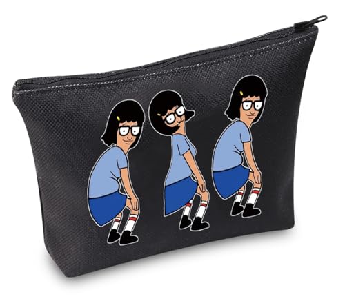 TSOTMO Tina inspirierte Make-up-Tasche mit Reißverschluss, für Cartoon-Fans, Burger, Geschenk, Tina BLK, Kosmetiktaschen von TSOTMO