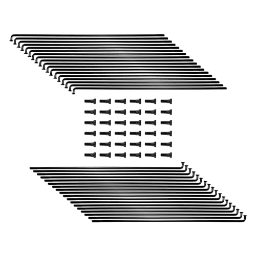TSTRAUM Fahrrad Speichen 36 Stück mit 36 Nippel,110-309mm,Durchmesser 2mm Mountainbike-Stahlspeichen 14G/K,für MTB-Radspeichen,E-Bike,Downhill,Trekking,Citybikes und mehr.(Schwarz,261mm) von TSTRAUM