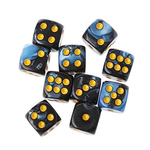 TTTLLNN 10 x sechsseitige 12 mm transparente Würfel, runde Ecken, tragbare Tischspiele TTTLLNN 10 x sechsseitige 12 mm transparente Würfel, runde Ecken, tragbare Tischspiele von TTTLLNN