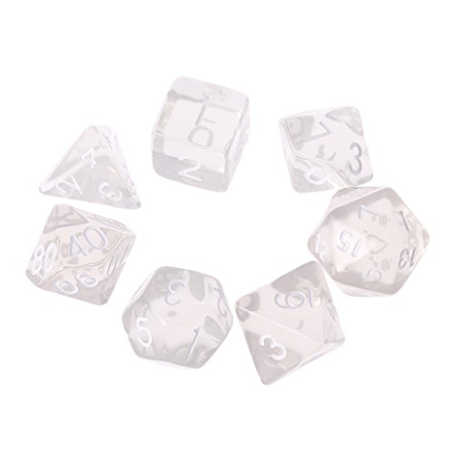 TTTLLNN Set mit 7-seitigem Polyeder für RPG D4-D20, transparent TTTLLNN Set mit 7-seitigem Polyeder für RPG D4-D20, transparent von TTTLLNN