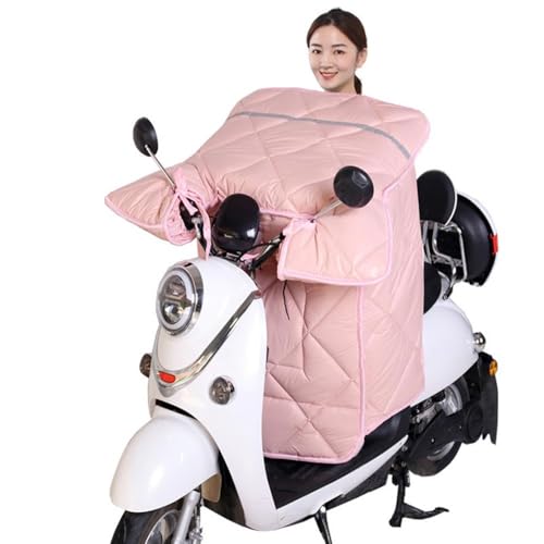 TUANZUN Beinschutz Roller Winter,Beinschutz Roller Motorrad Winter Winddicht Windschutzscheibe Quilts Roller Bein Abdeckung Mit Bein Runde Schürze Decke Motorrad Zubehör Moto Quilt(Pink) von TUANZUN