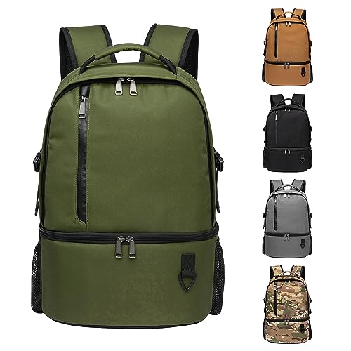 TUGUAN Kühlrucksack 28L, Isolierter Kühltasche Picknickrucksack Doppelte Schicht Klein Thermo Rucksack Männer Frauen mit Flaschenöffner Auslaufsicher Leicht für Camping, Picknick, Reisen, Grün von TUGUAN