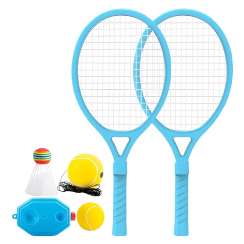 TUJOBA Tennistrainer-Set, Tether-Tennis-Set, Interaktives Tennisschläger-Spielzeug mit Saitenball, Leichte Übungsausrüstung, Eltern-Kind-Aktivitäten für Anfänger, Kinder von TUJOBA