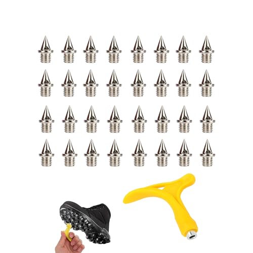 TUKEVA 32 Stück Ersatzdornen mit 1 Spikeschlüssel Sprint Ersatz Spikes Spikes Spike Nägel Track Spikes Spike Nägel Ersatz für Track Schuhe Weitspringen Laufen Wandern Sportschuhe, Gummibahn (Silber) TUKEVA 32 Stück Ersatzdornen mit 1 Spikeschlüssel Sprint Ersatz Spikes Spikes Spike Nägel Track Spikes Spike Nägel Ersatz für Track Schuhe Weitspringen Laufen Wandern Sportschuhe, Gummibahn (Silber) von TUKEVA