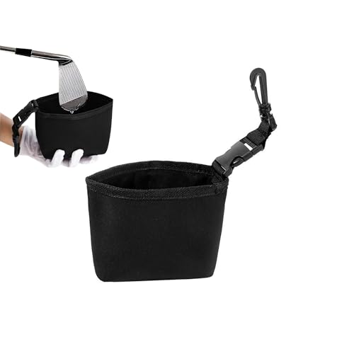 TUKEVA Golfball Reinigungstasche Golf Club Scrub Bag Generic Reinigungsbeutel für Golfschläger wasserdichte Tasche mit Karabiner Abwischbare Taschen Reinigungstasche für Männer und Frauen (Schwarz) TUKEVA Golfball Reinigungstasche Golf Club Scrub Bag Generic Reinigungsbeutel für Golfschläger wasserdichte Tasche mit Karabiner Abwischbare Taschen Reinigungstasche für Männer und Frauen (Schwarz) von TUKEVA