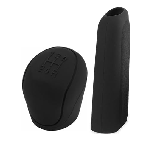 TUKNN Auto Schaltknauf Abdeckung, Silikagel Handbremse Abdeckung,Auto Schaltknauf Cover, Auto Schaltknauf Schutzhülle, Universal, Anti Rutsch, Verschleißfeste, für Auto Zubehör, 2 Stück (Schwarz) TUKNN Auto Schaltknauf Abdeckung, Silikagel Handbremse Abdeckung,Auto Schaltknauf Cover, Auto Schaltknauf Schutzhülle, Universal, Anti Rutsch, Verschleißfeste, für Auto Zubehör, 2 Stück (Schwarz) von TUKNN