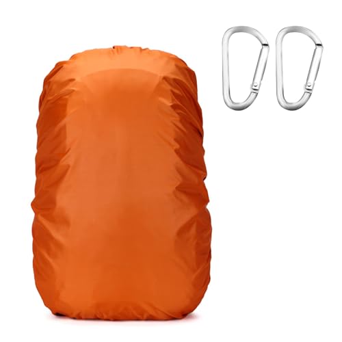 TUKNN Regenschutz für Rucksack Schulranzen, Wasserdichter Rucksack Regenhülle, Regenschutz für Rucksack, Wasserdichter Rucksack Regenhülle Regencape, Wasserdichter Rucksack Regenschutz, Orange von TUKNN