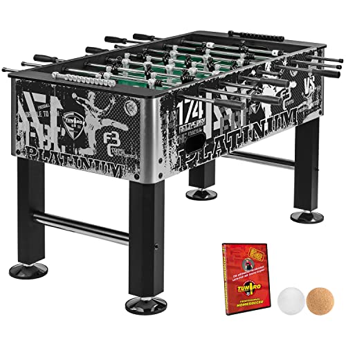TUNIRO Tischkicker Basic/Pro, vormontiert, BTFV Zertifiziert, 4 Dekorvarianten, schadstoffgeprüft, inkl. DVD + Bälle, Kicker-Tisch Tischfussball TUNIRO Tischkicker Basic/Pro, vormontiert, BTFV Zertifiziert, 4 Dekorvarianten, schadstoffgeprüft, inkl. DVD + Bälle, Kicker-Tisch Tischfussball von TUNIRO