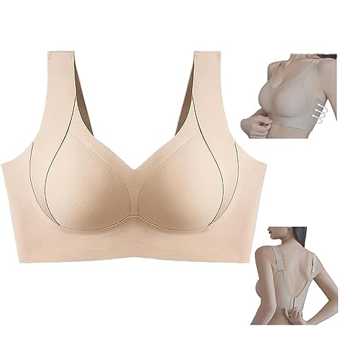 TUNTUM Boond Daily Comfort Wireless Shaper BH, kabelloser Komfort-Sport-BH mit vollständiger Abdeckung für den Außenbereich (Beige,XL) von TUNTUM