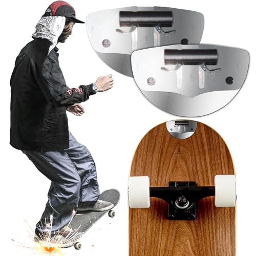 Verbessern Sie Ihr Skateboard, fügen Sie funkelnde Flammen hinzu, Schwanzplatten-Befestigung für eine elektrisierende Fahrt, Skateboard-Zubehör, Feuerstein, Skateboard-Funkplatte (Edelstahl) (1) von TUOBITUO
