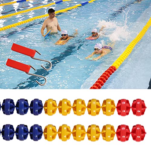 Poolseile zur Pooltrennung, handelsübliche vormontierte Schwimmleine mit tiefem/flachem Ende, mit 2 Haken, für Gefahrenbereiche (Größe: 5 m/16,4 ft) von TUOYIBO