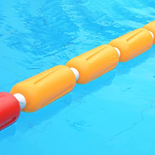 Schwimmseil aus Polyethylen für Pools, Sicherheitsseil für Pools – UV- und Kratzfest, vormontierte Trennlinien für den Wasserbereich, effektive Sichtbarkeit (Farbe: Nylonseil, Größe: 3 m/9,8 von TUOYIBO