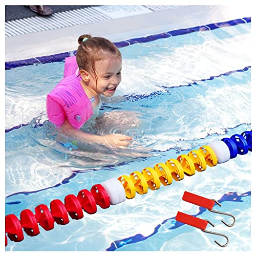 Sicherheitsseil und Schwimmerset für den Pool zum Schutz von Kindern, robuste schwimmende Pooltrennwand, Lane Line-Poolausrüstung, 2/4/6/8/10 m lang (Größe: 6 m/19,7 ft) von TUOYIBO