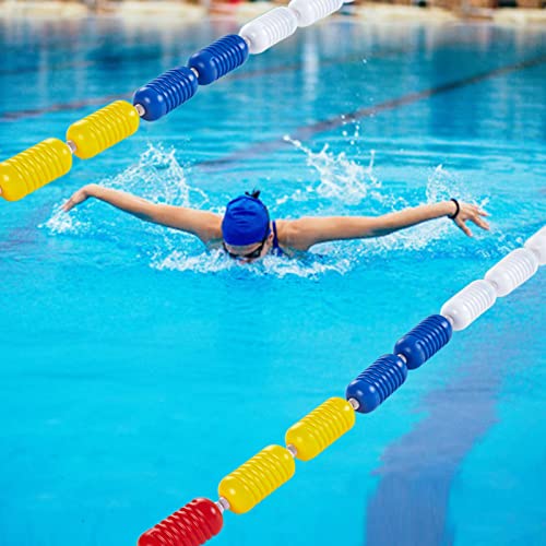 Spiralförmige Poolseile zur Unterteilung des Pools, schwimmendes Sicherheitsseil und Schwimmerset für Pools, für gute Sichtbarkeit, Einsatz in Gefahrenbereichen (Farbe: Nylonseil-Stil, Größe von TUOYIBO