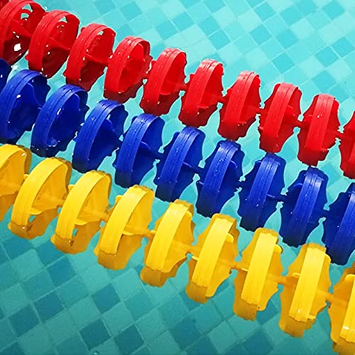 TUOYIBO Schwimmseil für Pools, für eingebaute/oberirdische Schwimmbecken, hoher Auftrieb und langlebige Trennlinie für schwimmende Bojen – Blau, Gelb, Rot, gut sichtbar (Farbe: Nylonseil, Gr von TUOYIBO