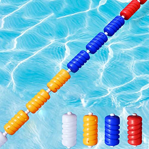 TUOYIBO Vormontierter Pool-Seilteiler mit Schwimmer, Kunststoff-Bojenseil-Set für tiefes/flaches Ende, langlebige Fahrbahnleine zum Trennen von Fahrbahnen/gefährlichen Bereichen (Farbe: Stah von TUOYIBO