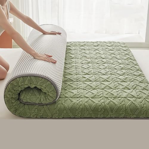 TUPOSTAR Futon-Matratze, Klappmatratze, Bett Aus Milchsamt, Warme Winter-Tatami-Matte, Leicht Zu Verstauen, Atmungsaktiv, Für Matratze,D,150 * 200 * 5cm von TUPOSTAR