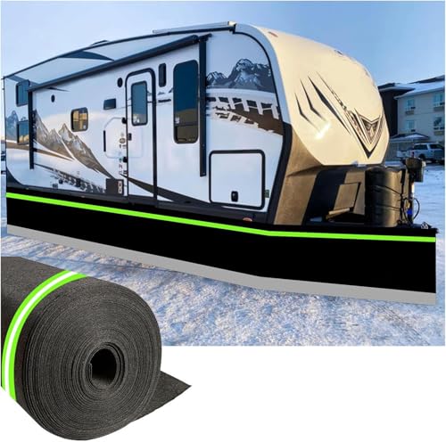 TUPOSTAR Wohnmobil-Umrandungsset 80 cm Hoher Wohnwagen Schnelle Und Einfache Montage Für Den Winter,Schwarz,13M von TUPOSTAR