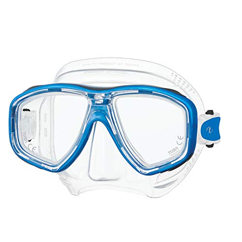Tusa M-212 Ceos Clear Skirt Scuba Diving Mask - Fish Tail Blue Tusa M-212 Ceos Clear Skirt Scuba Diving Mask - Fish Tail Blue von TUSA