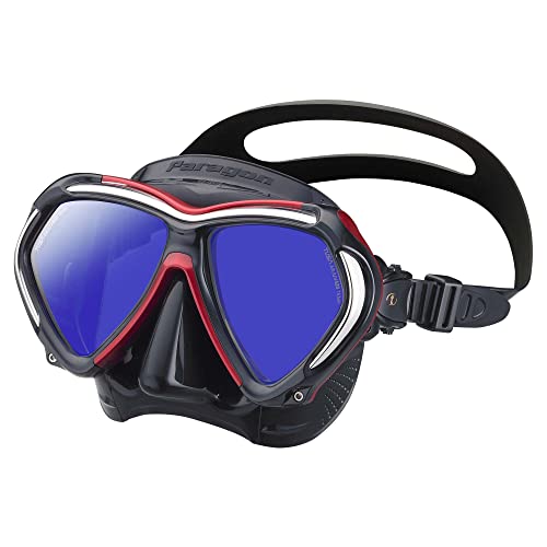 Tusa Paragon tauchmaske taucherbrille profi - Schwarz/Rot von TUSA