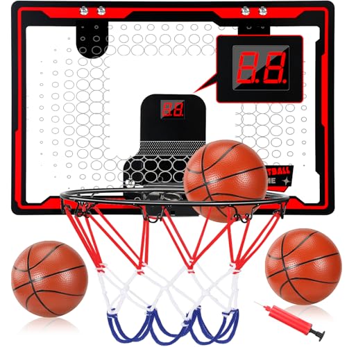 TUSEASY Basketballkorb Indoor für Kinder, Mini Basketballkorb für Zimmer mit Elektronische Anzeigetafel & 3 Bälle, Basketballkorb Tür Geschenke Spielzeug für 5 6 7 8 9 10 11 Jahre Alte Jungen TUSEASY Basketballkorb Indoor für Kinder, Mini Basketballkorb für Zimmer mit Elektronische Anzeigetafel & 3 Bälle, Basketballkorb Tür Geschenke Spielzeug für 5 6 7 8 9 10 11 Jahre Alte Jungen von TUSEASY