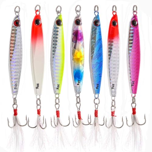 TUXIBIN 7stk Kunstköder Set Angelköder Wobbler pilker Fischlöffel Fischköder Forelle Fisch Löffel Köder Angeln Angellöffel Karpfenhaken Künstlicher Fischköder 30g TUXIBIN 7stk Kunstköder Set Angelköder Wobbler pilker Fischlöffel Fischköder Forelle Fisch Löffel Köder Angeln Angellöffel Karpfenhaken Künstlicher Fischköder 30g von TUXIBIN