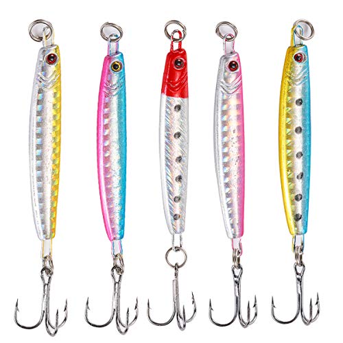 TUXIBIN 5 Stück Metall Fischköder Kunstköder Vertikaler Metallfisch Metallpilker Spinnerbaits Angelgerät Makrele Schneider Köder Spoon Kunstköder Angelköder Forellenköder Spoons 5-5 TUXIBIN 5 Stück Metall Fischköder Kunstköder Vertikaler Metallfisch Metallpilker Spinnerbaits Angelgerät Makrele Schneider Köder Spoon Kunstköder Angelköder Forellenköder Spoons 5-5 von TUXIBIN