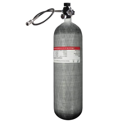 TUXING 4500psi Luftdrucksystem, 4,7 l Kohlefasertank, HPA PCP-Luftgewehr-Ladetank, Airforce Condor Manometer, Reglerventil, Füllstation für PCP Paintball HPA Scuba (4.7L pcp Tank+Valve E) von TUXING