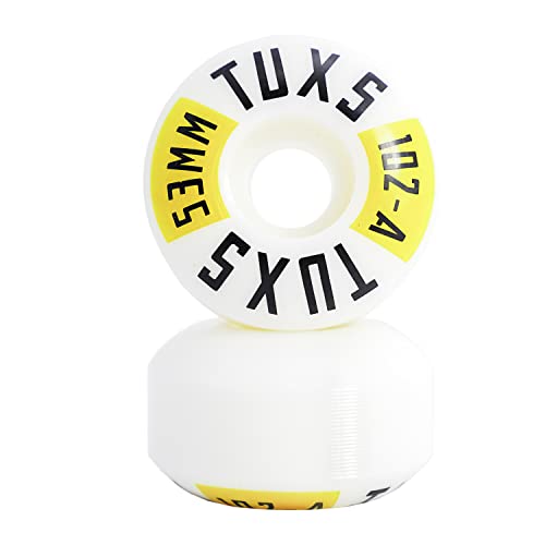 TUXS Skateboard Rollen 53 mm 102A Härte Pro Side Cut SHR Premium Kugellager Wheels Wheels Räder für Skateboards von TUXS