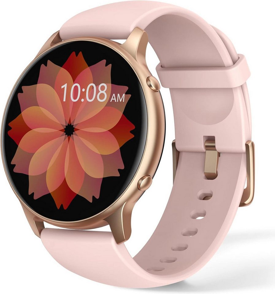 TUYOMA Smartwatch für Damen, IP68, wasserdicht, Touchscreen Sportuhr Oxymeter Smartwatch (1,3 Zoll, Android iOS), DIY Zifferblatt, Schlafüberwachung, Schrittzähler, Pulsmesser von TUYOMA