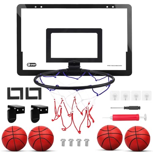 TUZHE Mini Basketballkorb Indoor Basketball Reifen für Kinder mit Ball Basketball Korb Set für Zimmer Büro Schlafzimmer, Tür Basketballkorb Geschenk für Jungen Mädchen TUZHE Mini Basketballkorb Indoor Basketball Reifen für Kinder mit Ball Basketball Korb Set für Zimmer Büro Schlafzimmer, Tür Basketballkorb Geschenk für Jungen Mädchen von TUZHE