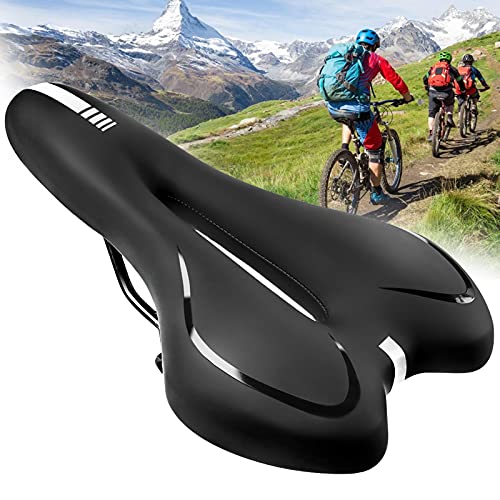 TWBEST Fahrradsattel,gelpolster Fahrrad Sattel,Gel Fahrrad Sattel Hohl Fahrradsitz MTB Rennrad Gefedert Tourensattel Herren Damen von TWBEST