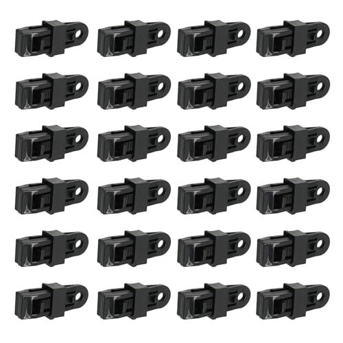 24 Stück Tarp Clip Lock Grip Klemmen Zelt-Clip Zeltbefestigungen Halter für Zeltbanner, Abdeckungen, Markisen, Schattentuch von TWEW