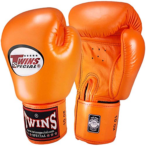 TWINS Boxhandschuhe, Leder, BGVL-3, orange Size 14 Oz von TWINS