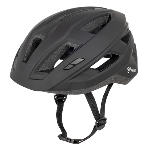 TWIRL Fahrradhelm City ONE, schwarz, modernes Design, mit Rücklicht, optimale Passform durch Fitsystem, Helmpolster, Belüftung, hohe Schlagfestigkeit, leicht, hochwertiges Kunststoff, 57-60 cm TWIRL Fahrradhelm City ONE, schwarz, modernes Design, mit Rücklicht, optimale Passform durch Fitsystem, Helmpolster, Belüftung, hohe Schlagfestigkeit, leicht, hochwertiges Kunststoff, 57-60 cm von TWIRL