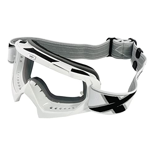 TWO-X Cross-Brille - Motocross-Brille mit klarem Glas - Kratzfeste Motorrad-Brille - Enduro & Downhill - Klarglas - Modell Race - Weiß TWO-X Cross-Brille - Motocross-Brille mit klarem Glas - Kratzfeste Motorrad-Brille - Enduro & Downhill - Klarglas - Modell Race - Weiß von TWO-X