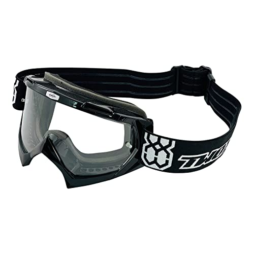 TWO-X Cross-Brille - Motocross-Brille mit klarem Glas - Kratzfeste Motorrad-Brille - Enduro & Downhill Schutz-Brille -Modell Race - Schwarz TWO-X Cross-Brille - Motocross-Brille mit klarem Glas - Kratzfeste Motorrad-Brille - Enduro & Downhill Schutz-Brille -Modell Race - Schwarz von TWO-X