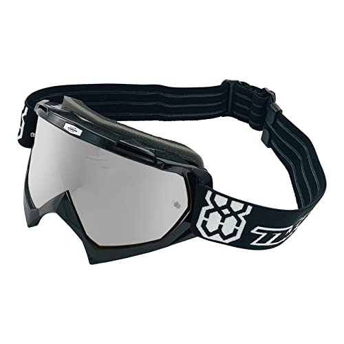 TWO-X Cross-Brille - Motocross-Brille mit verspiegeltem silbernen Glas - Kratzfeste Motorrad-Brille - Enduro & Downhill - Modell Race - Schwarz TWO-X Cross-Brille - Motocross-Brille mit verspiegeltem silbernen Glas - Kratzfeste Motorrad-Brille - Enduro & Downhill - Modell Race - Schwarz von TWO-X