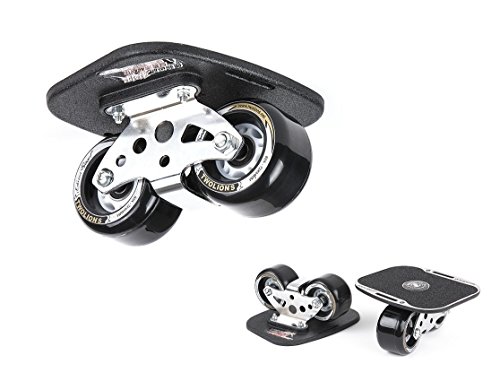 TWOLIONS Drift Skates,Skates Aluminum Alloy Drift Roller Skateboard,mit 72mm PU Räder und ABEC 7 Kugellager (links & rechts) (Schwarz) von TWOLIONS