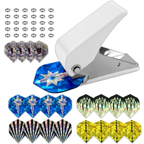 TYBYBB Dart Zubehör Dart Flight Locher mit 100 Stück O Ringe aus Metall, Flights Darts, Darts Zubehör, Weiß TYBYBB Dart Zubehör Dart Flight Locher mit 100 Stück O Ringe aus Metall, Flights Darts, Darts Zubehör, Weiß von TYBYBB
