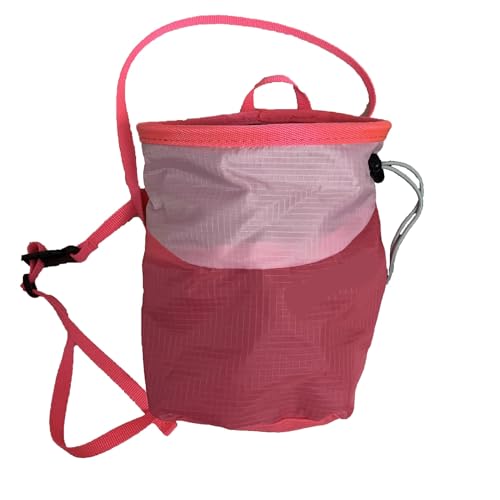 Klettern Magnesium Powder Bag Klettern Pulver Tasche Einführung Magnesium Pulver Tasche Spritzwassergeschützten Stoff Mit Lagerung Haube Mund Werkzeug Outdoor Training Magnesiabeutel(Pink) von TYNXK