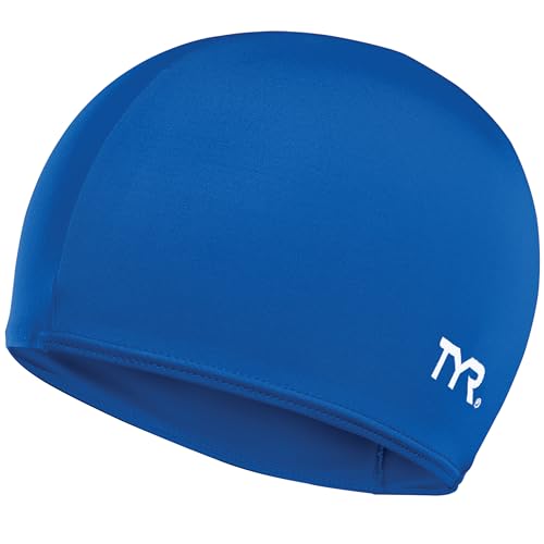 Tyr Adulte Unisexe SOLID Bonnet de bain Lycra, ROYAL, Einheitsgröße von TYR