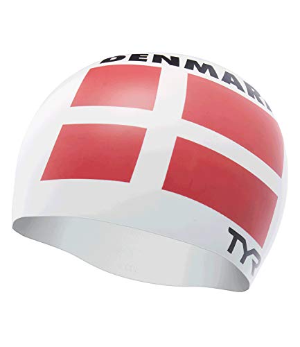 TYR Dänemark Silikon-Badekappe für Erwachsene, Unisex, Weiß TYR Dänemark Silikon-Badekappe für Erwachsene, Unisex, Weiß von TYR