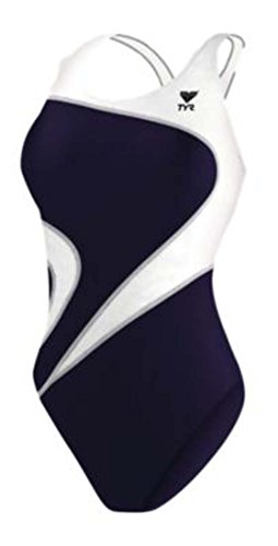 TYR Damen Alliance T-Splice Maxfit Badeanzug Einteiliger, Marineblau/weiß, 26 TYR Damen Alliance T-Splice Maxfit Badeanzug Einteiliger, Marineblau/weiß, 26 von TYR
