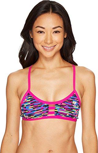 TYR Damen Drift Pacific Teiback Swim Suit, Mehrfarbig (Bleu/Rose), S (164/36 EU) von TYR